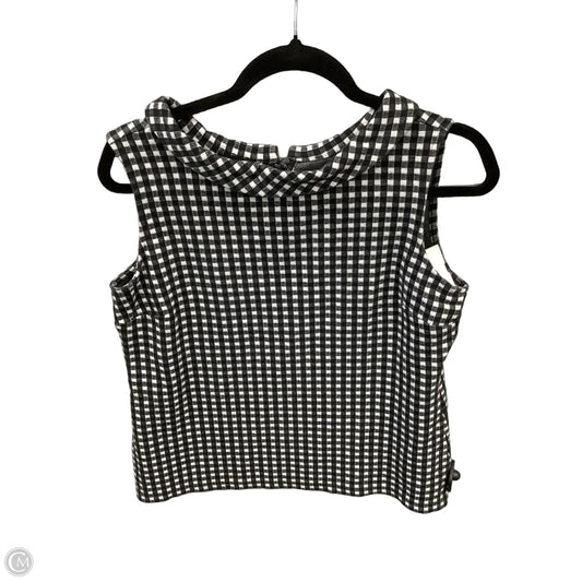 Top Sleeveless By Talbots In Plaid Pattern, Size: M