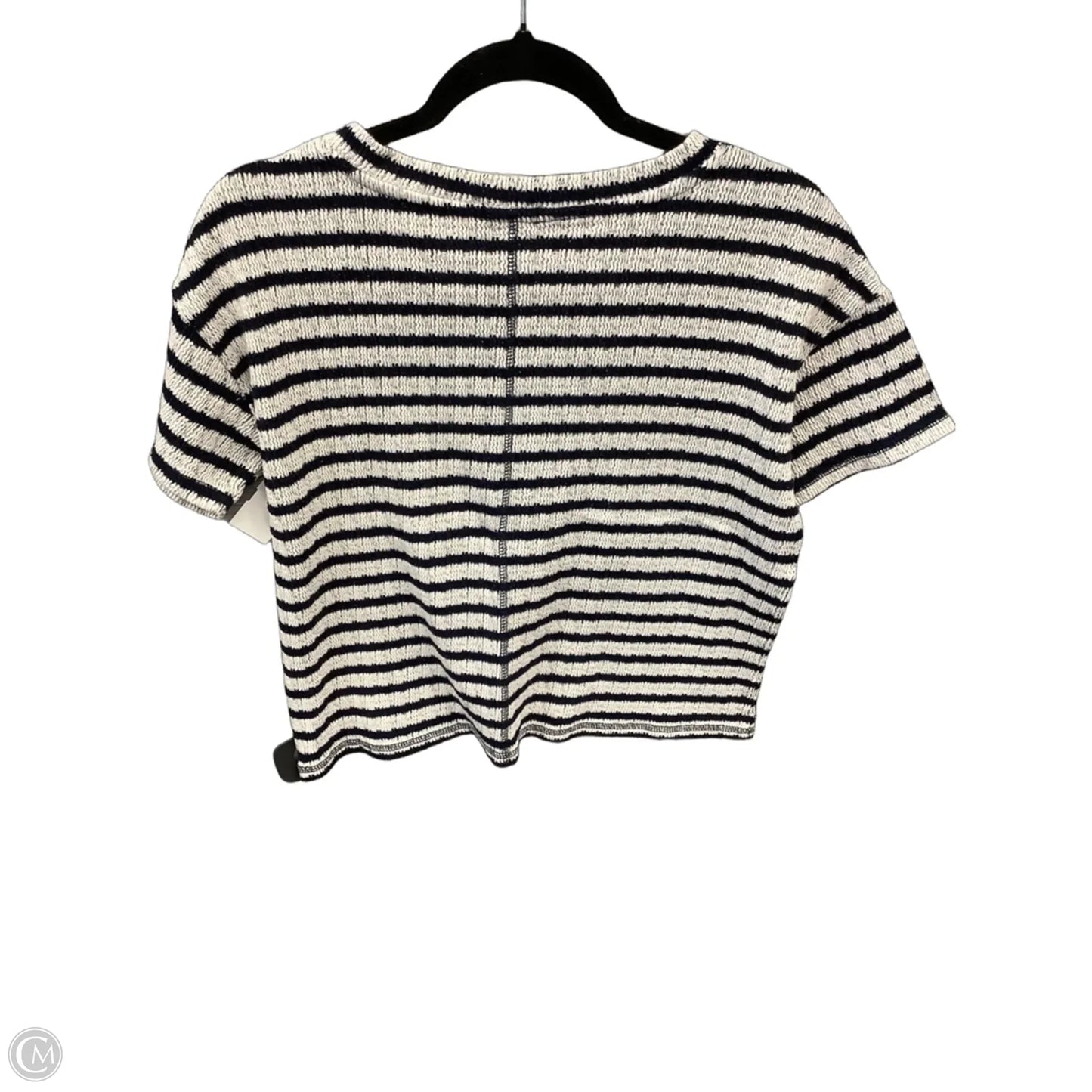 Top Short Sleeve By Falls Creek In Striped Pattern, Size: M