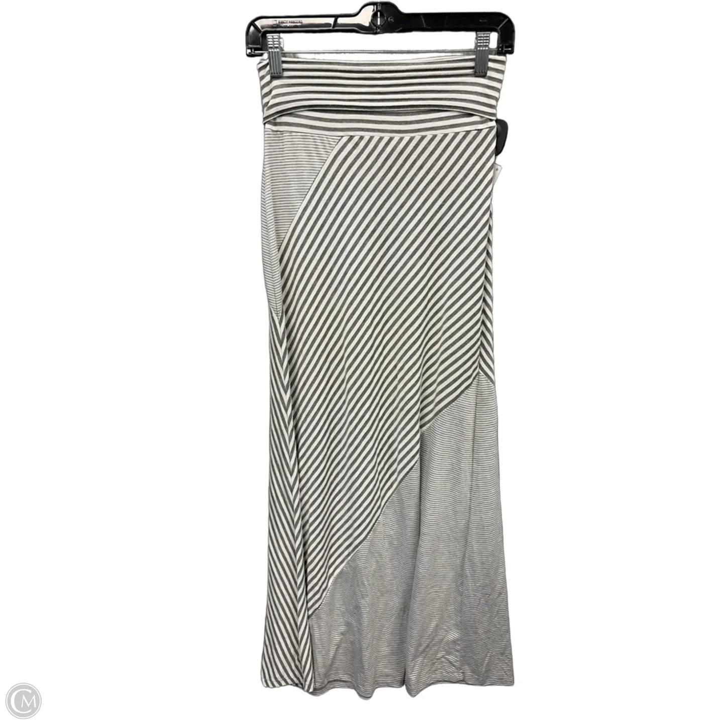 Skirt Maxi By Clothes Mentor In Grey & White, Size: 4