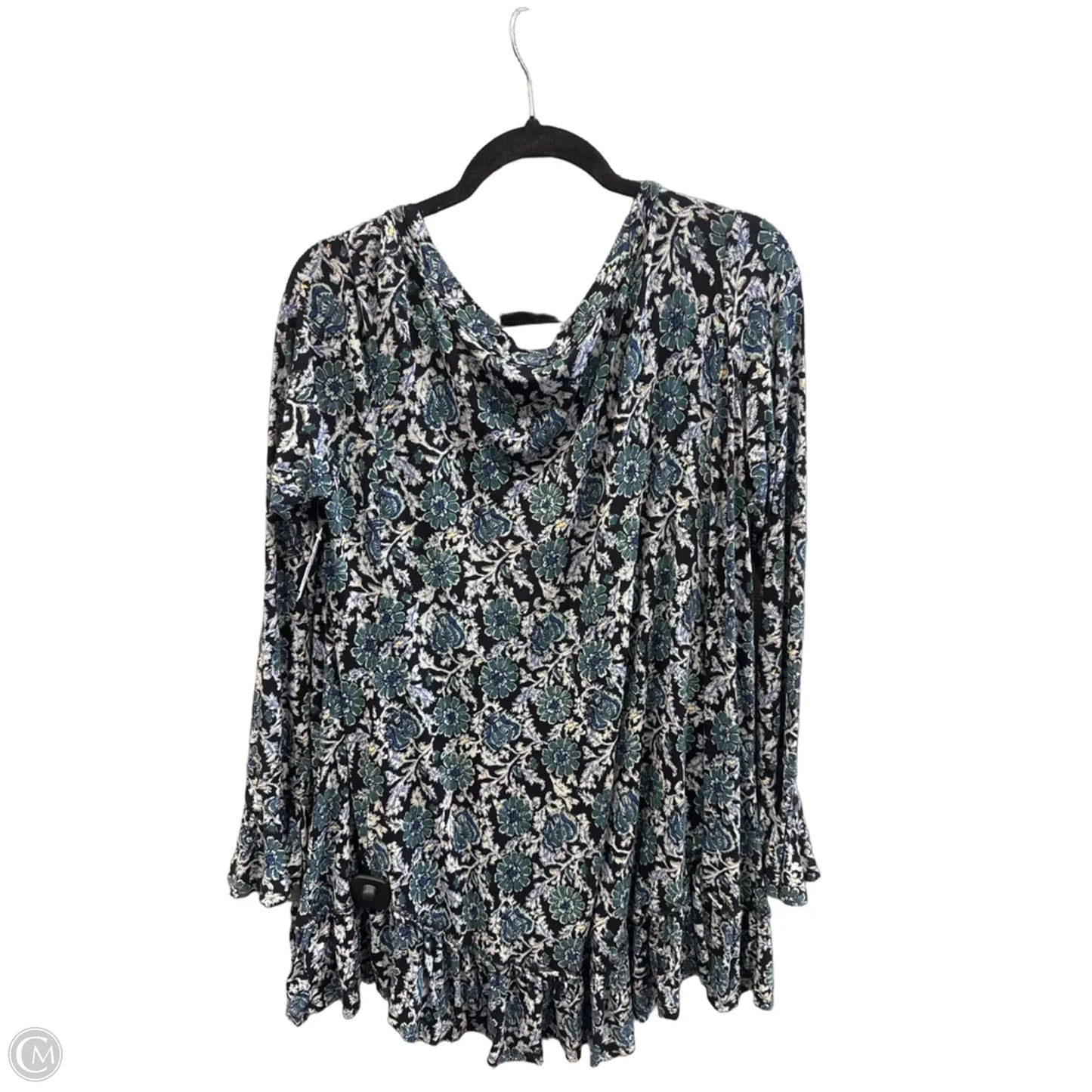 Tunic Long Sleeve By Free People In Floral Print, Size: M