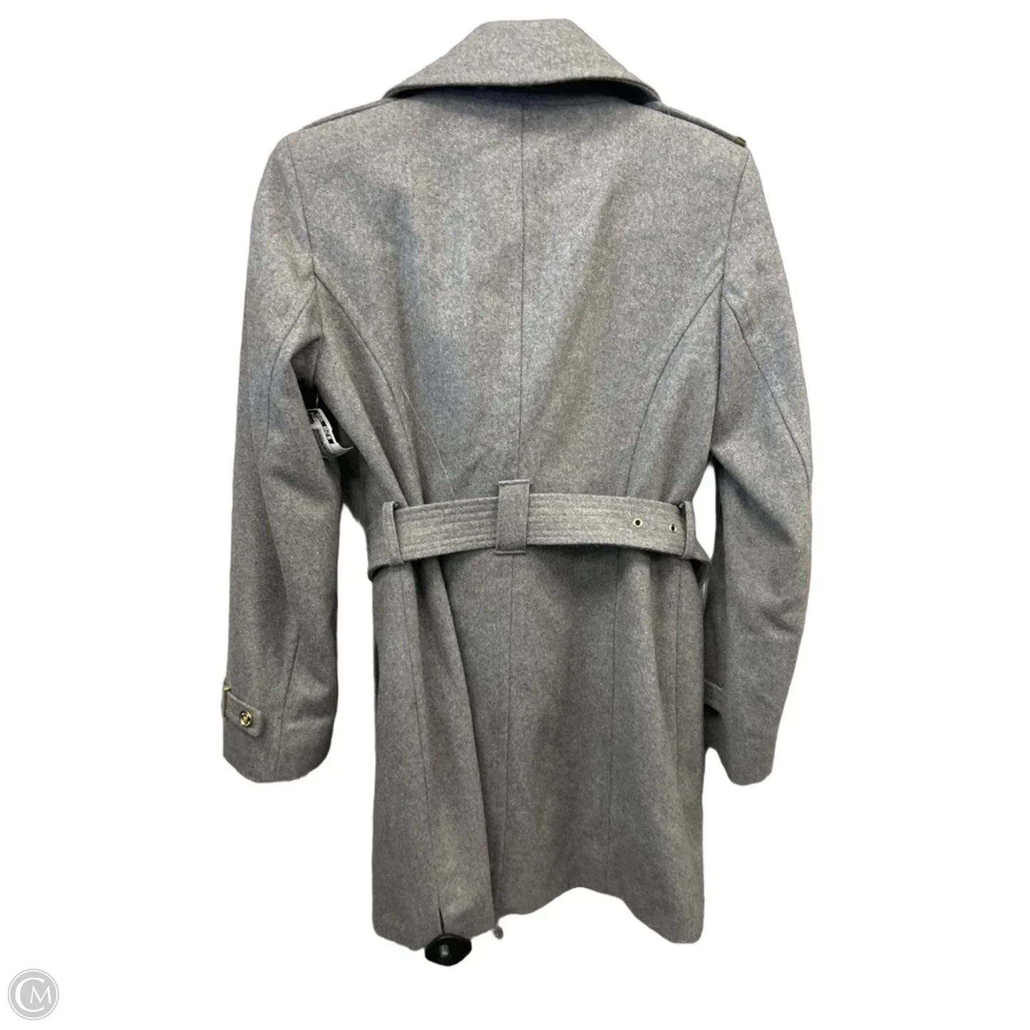 Coat Trench Coat By Michael By Michael Kors In Grey, Size: S