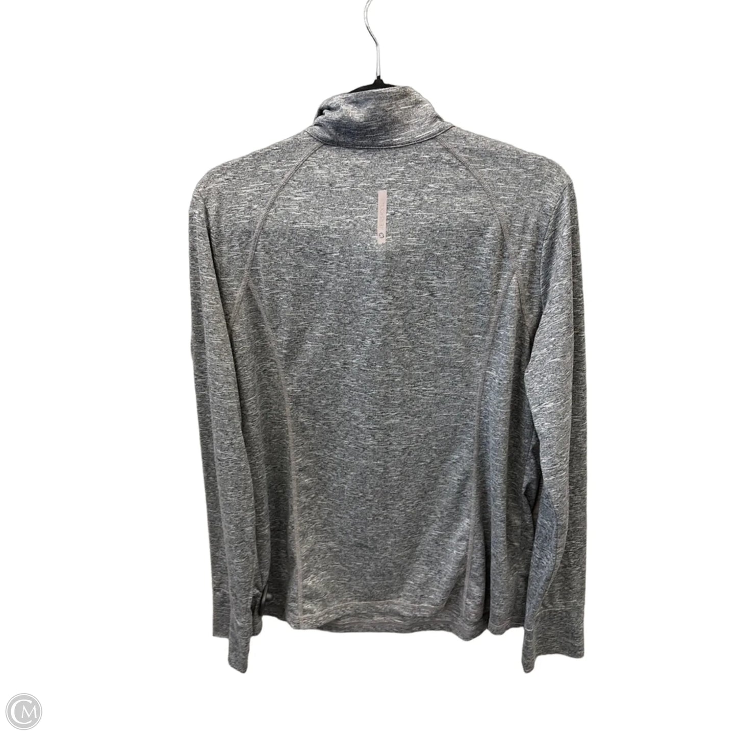 Athletic Top Long Sleeve Collar By Xersion In Grey, Size: Xl