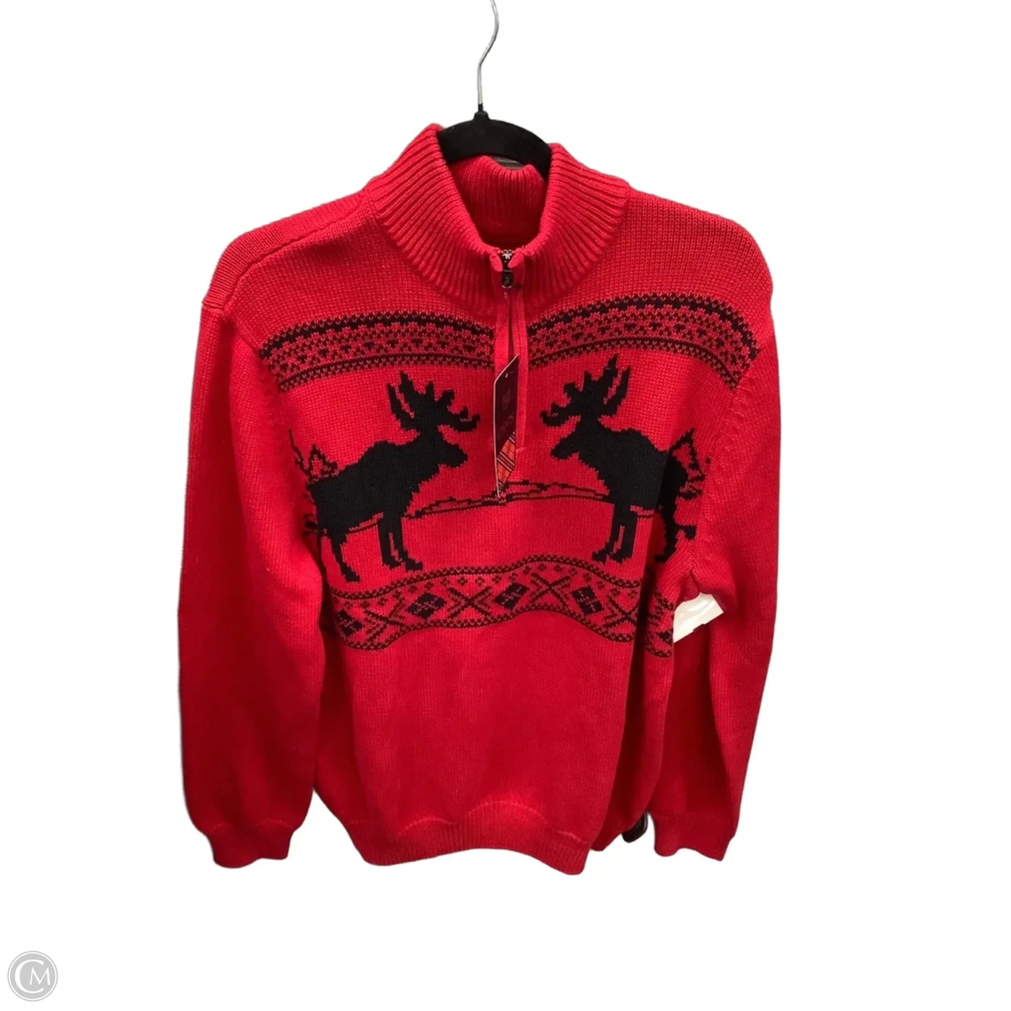 Sweater By Chaps In Red, Size: L