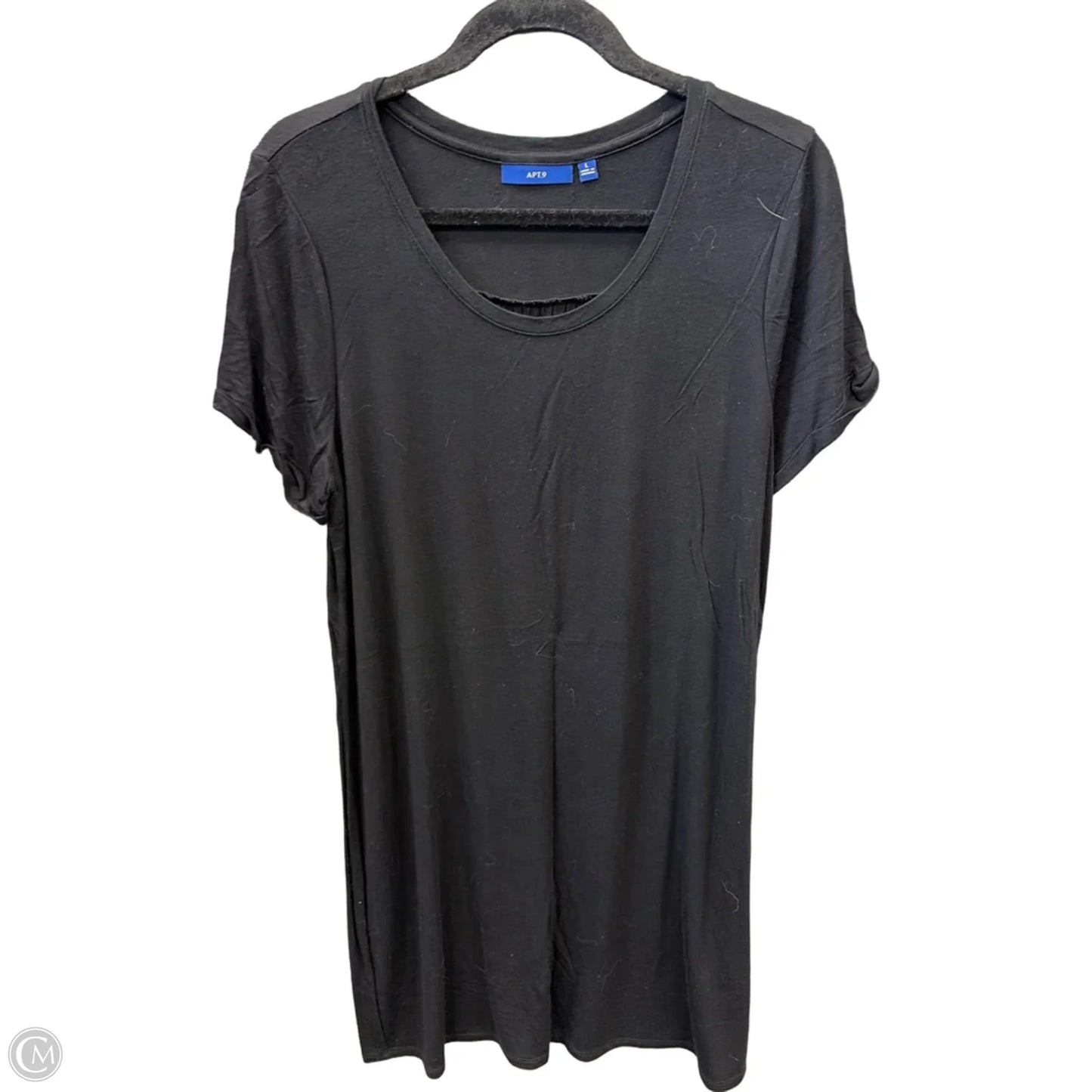 Dress Casual Midi By Apt 9 In Black, Size: L