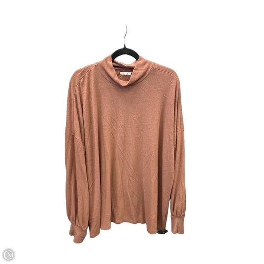 Top Long Sleeve By Maurices In Brown, Size: 2x
