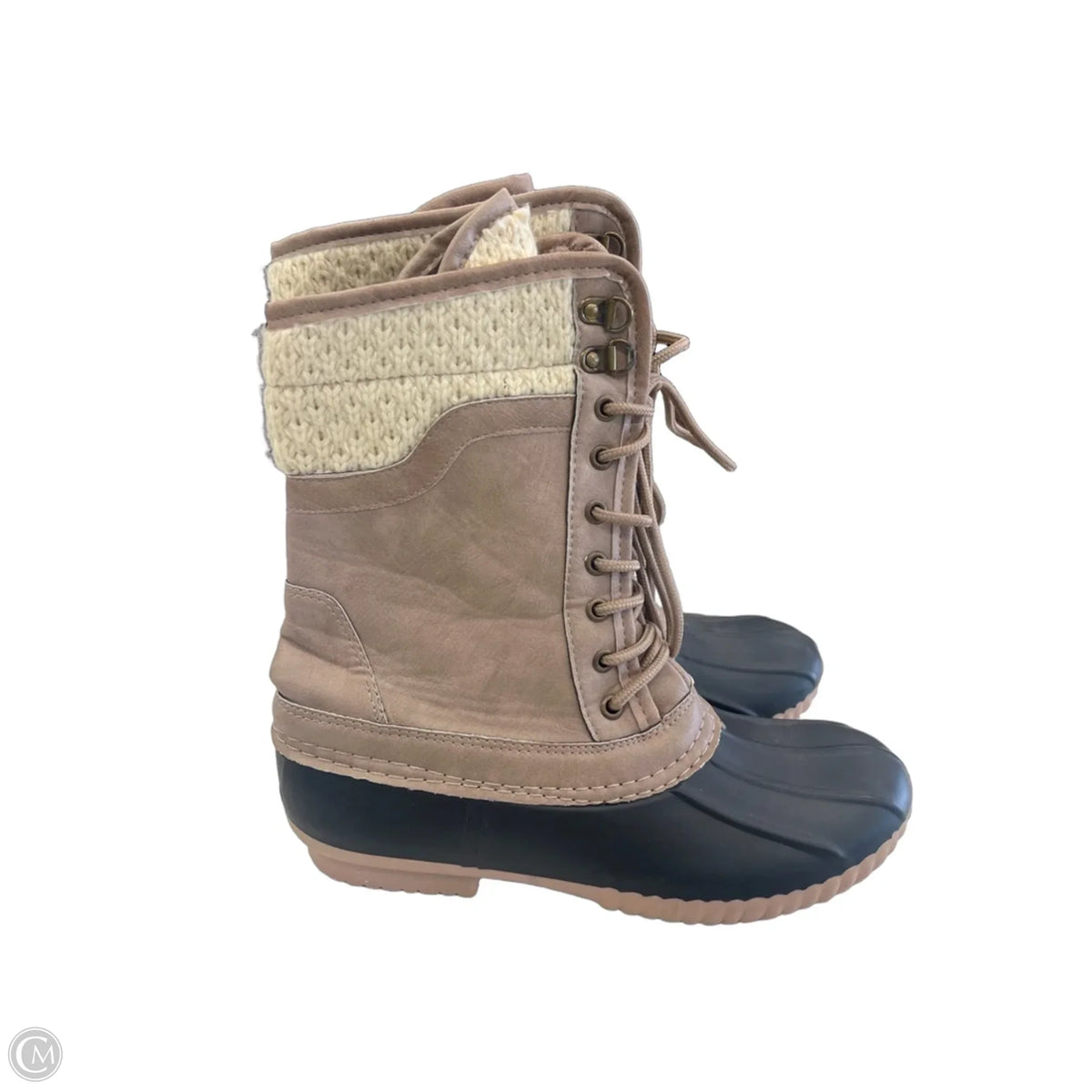 Boots Ankle Flats By Clothes Mentor In Brown, Size: 9