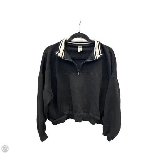 Sweatshirt Collar By Pink In Black, Size: L