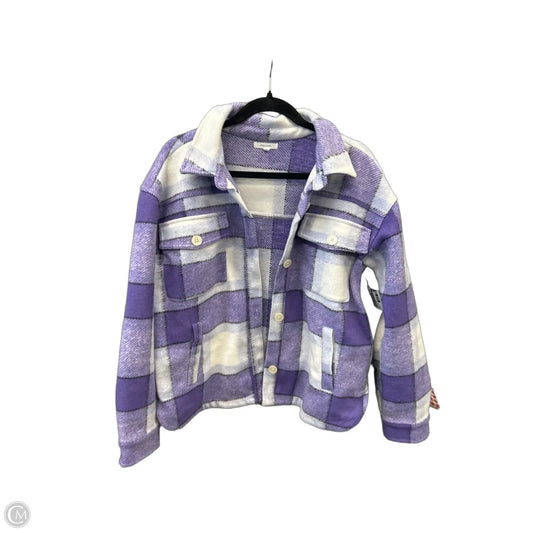 Jacket Shirt By Maurices In Plaid Pattern, Size: M