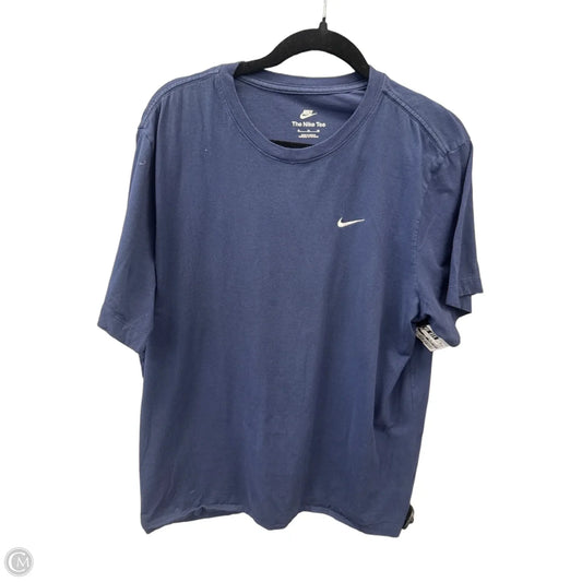 Athletic Top Short Sleeve By Nike Apparel In Blue, Size: Xl