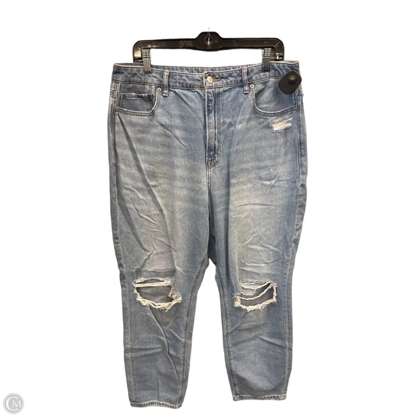 Jeans Straight By American Eagle In Blue Denim, Size: 18