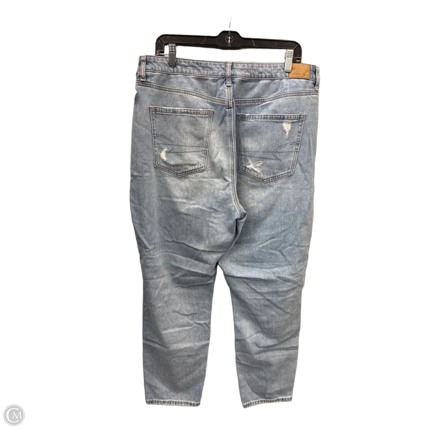 Jeans Straight By American Eagle In Blue Denim, Size: 18