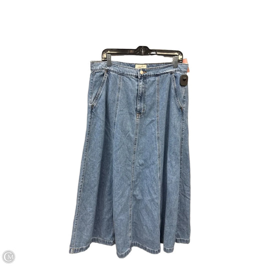 Skirt Maxi By Universal Thread In Blue Denim, Size: 12