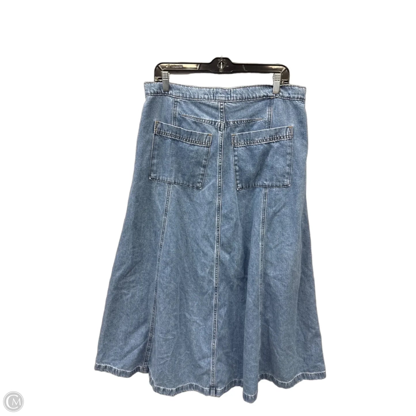 Skirt Maxi By Universal Thread In Blue Denim, Size: 12