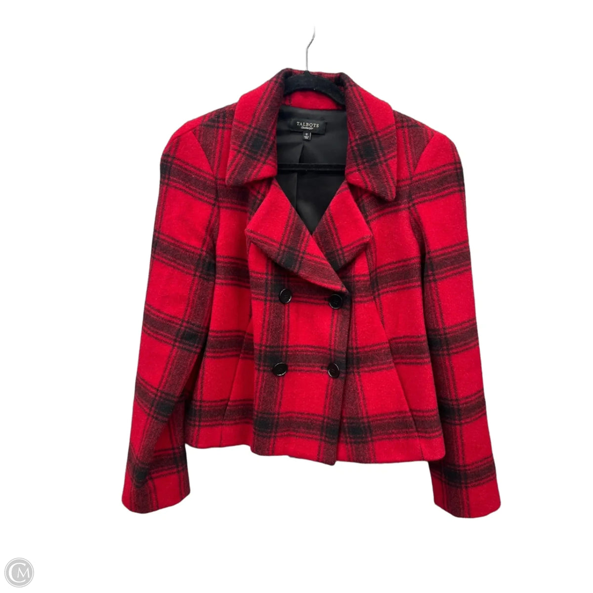 Jacket Other By Talbots In Plaid Pattern, Size: L
