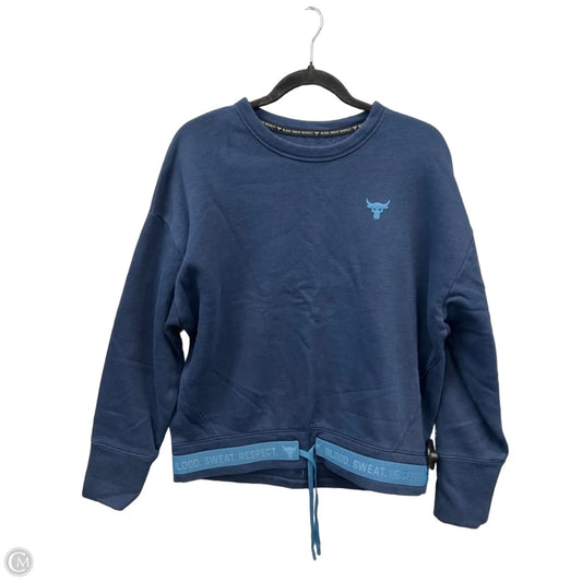 Athletic Sweatshirt Crewneck By Under Armour In Blue, Size: M