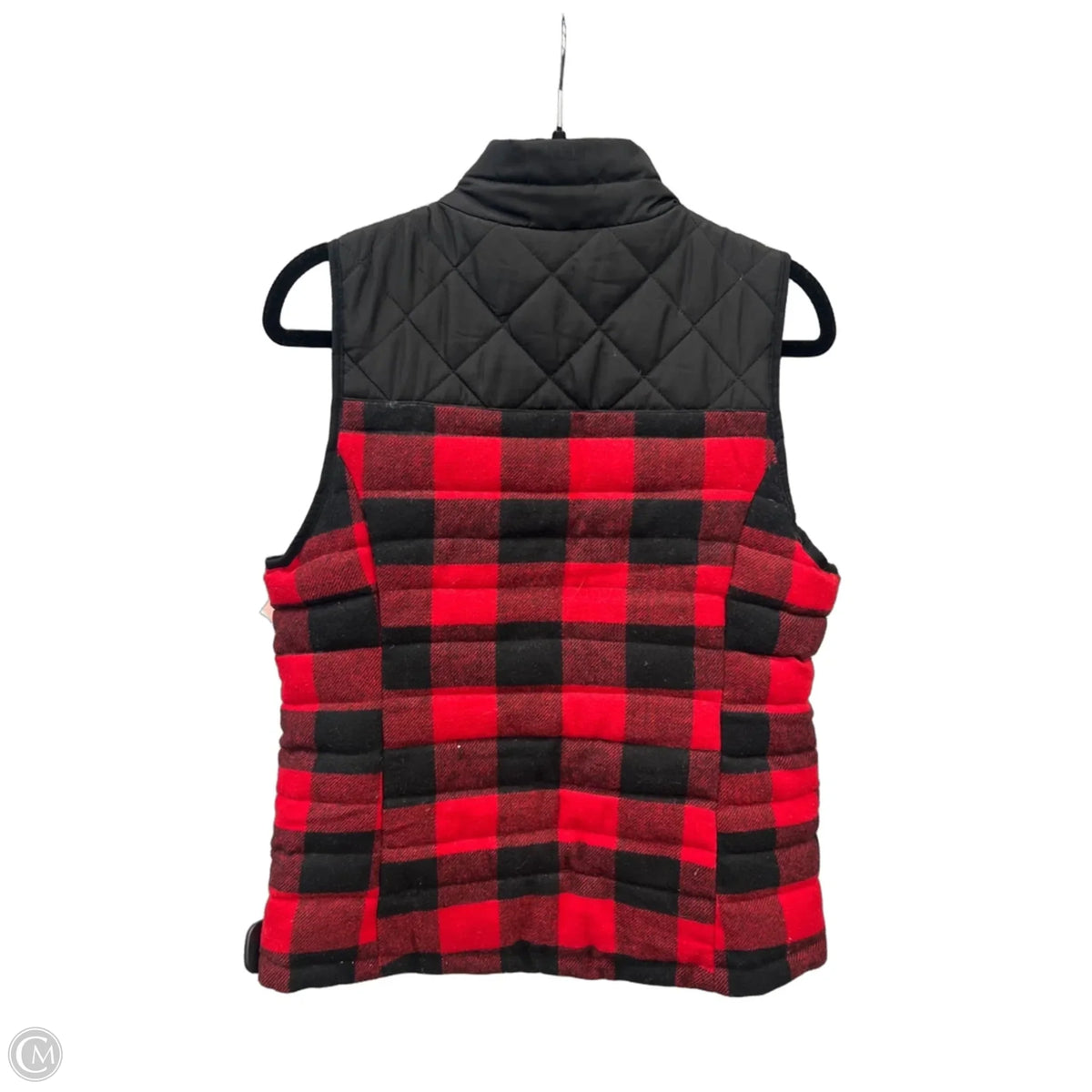 Vest Puffer & Quilted By Ruff Hewn In Plaid Pattern, Size: S