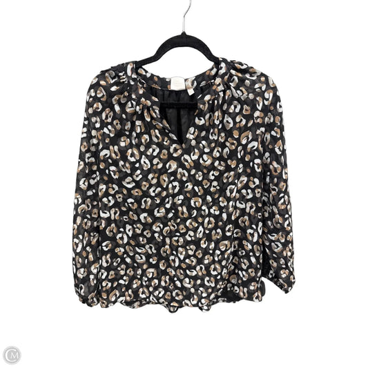 Top Long Sleeve By Zac And Rachel In Black, Size: M
