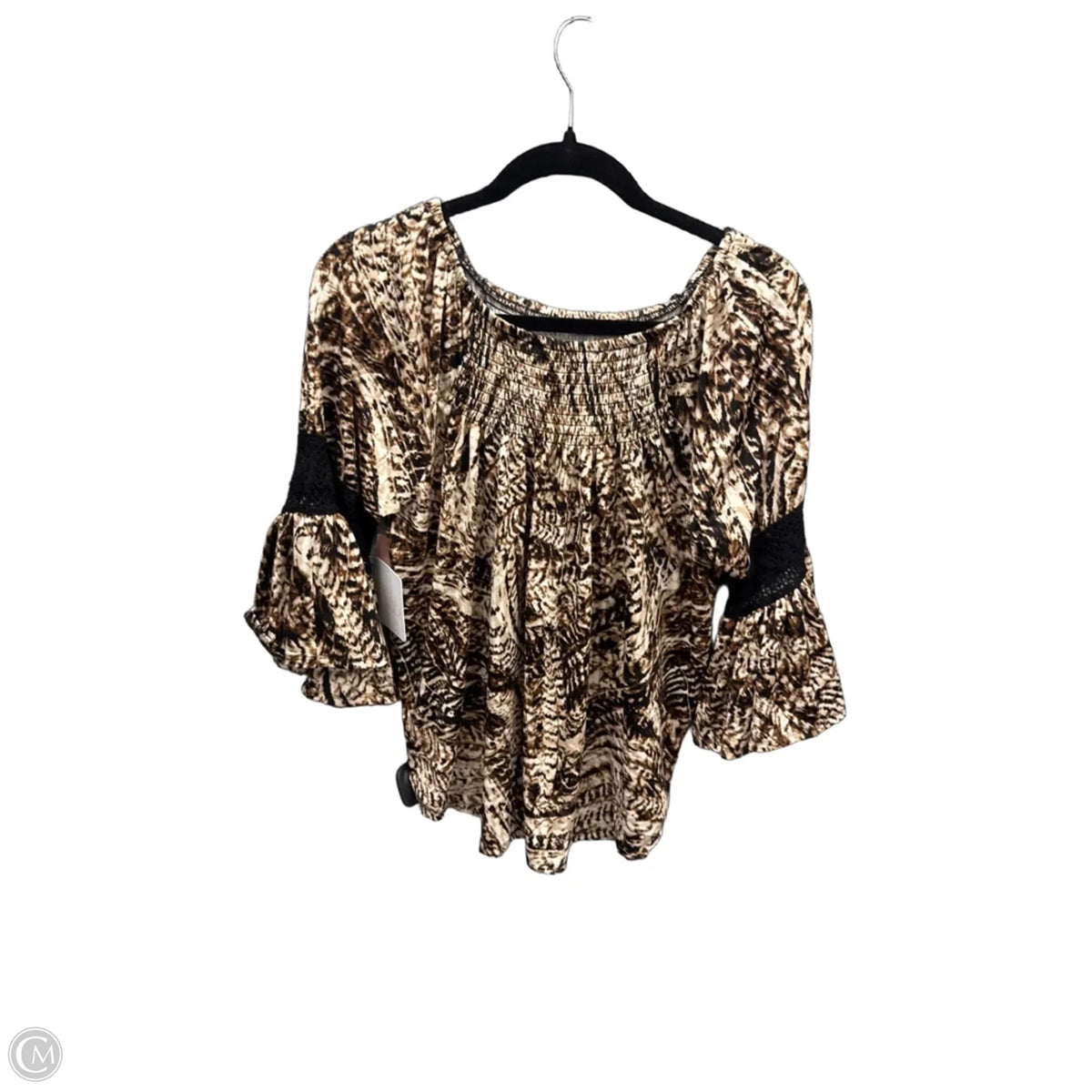 Top Long Sleeve By Clothes Mentor In Brown, Size: M