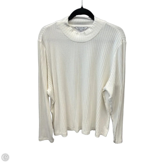 Top Long Sleeve By Ophelia Roe In White, Size: 3x