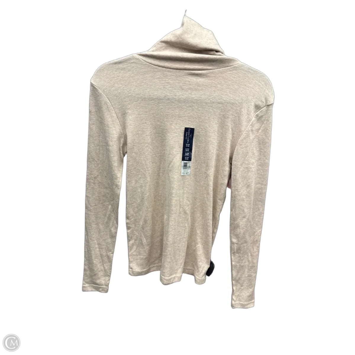 Top Long Sleeve Basic By Faded Glory In Brown, Size: S
