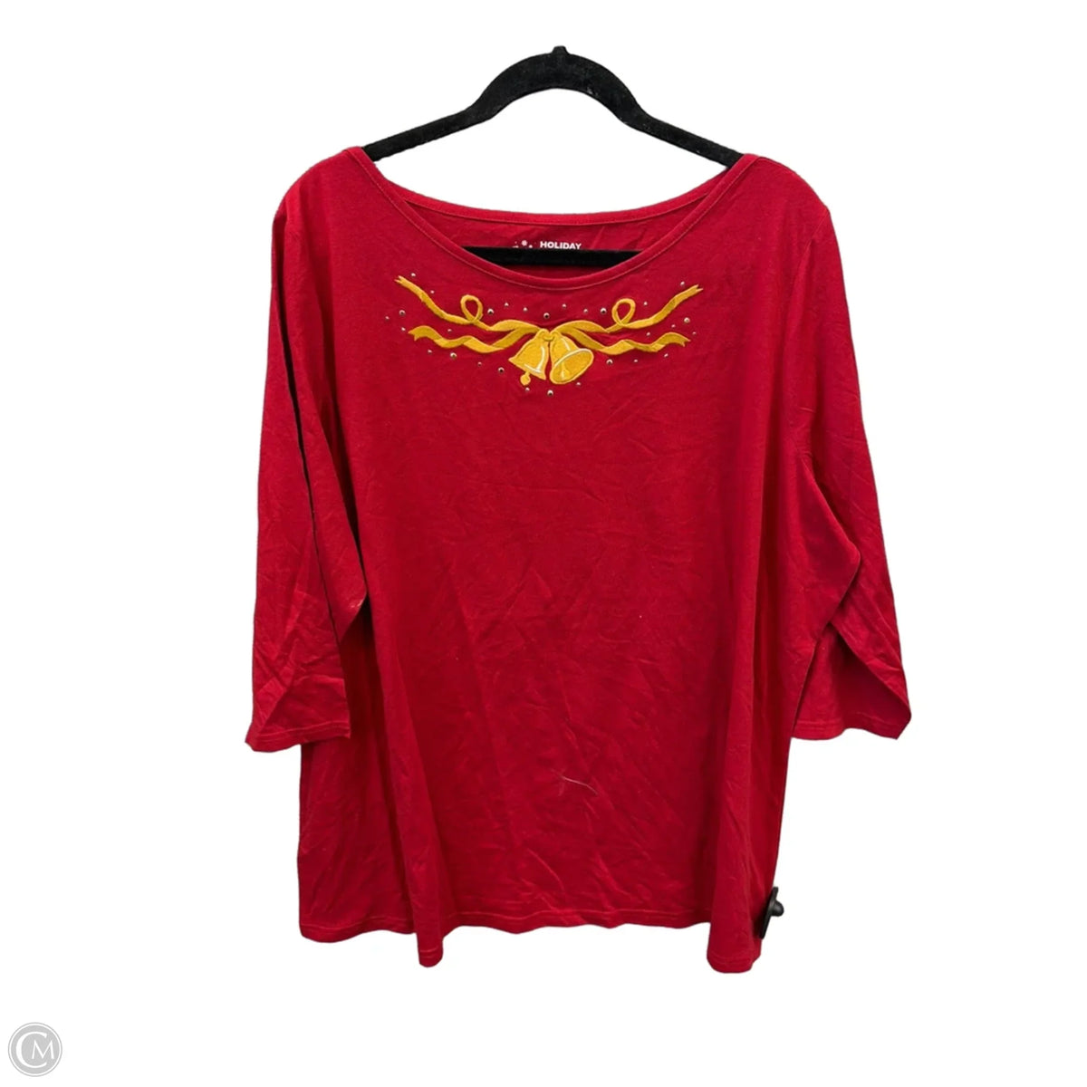 Top Long Sleeve By Clothes Mentor In Red, Size: 3x