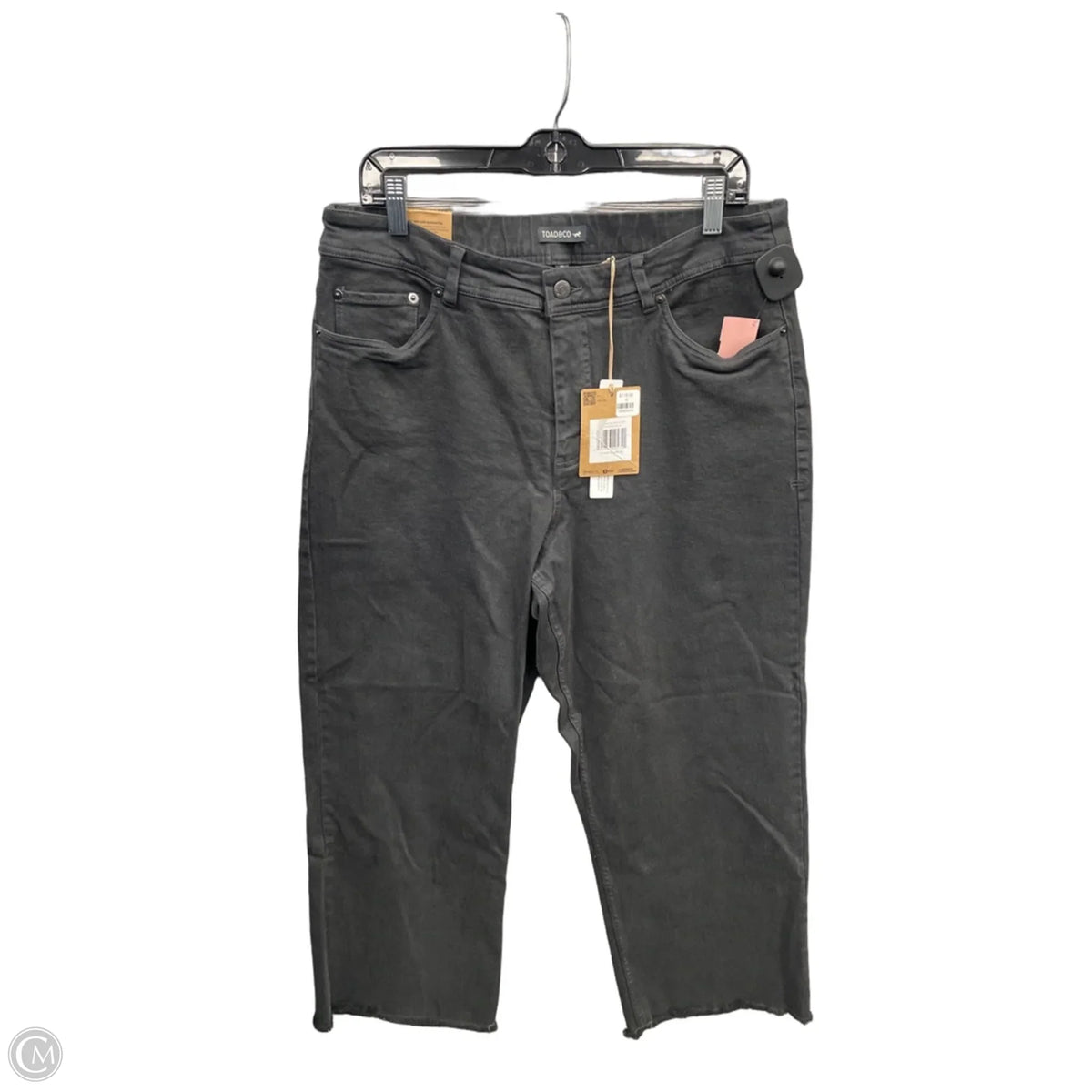 Jeans Straight By Toad & Co In Black Denim, Size: 16