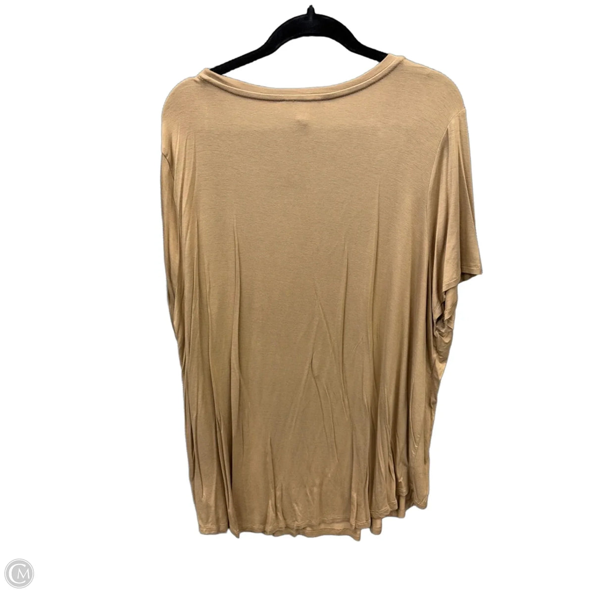 Top Short Sleeve Basic By Olivia Sky In Brown, Size: 3x