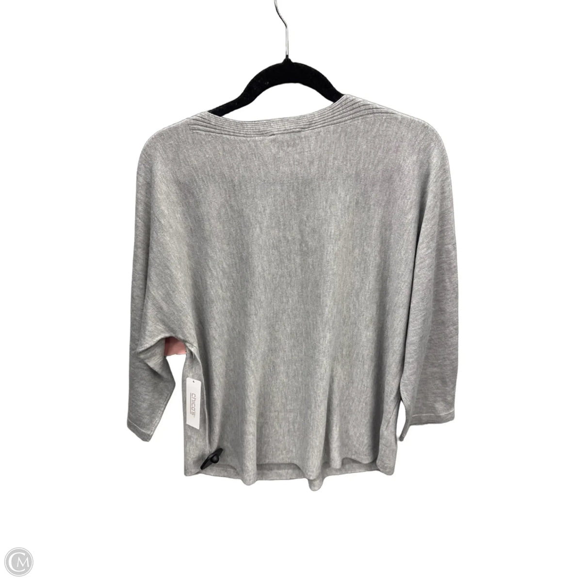 Top Long Sleeve By Chicos In Grey, Size: M