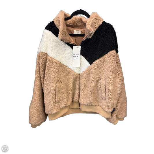Jacket Faux Fur & Sherpa By 143 Story In Brown, Size: 3x