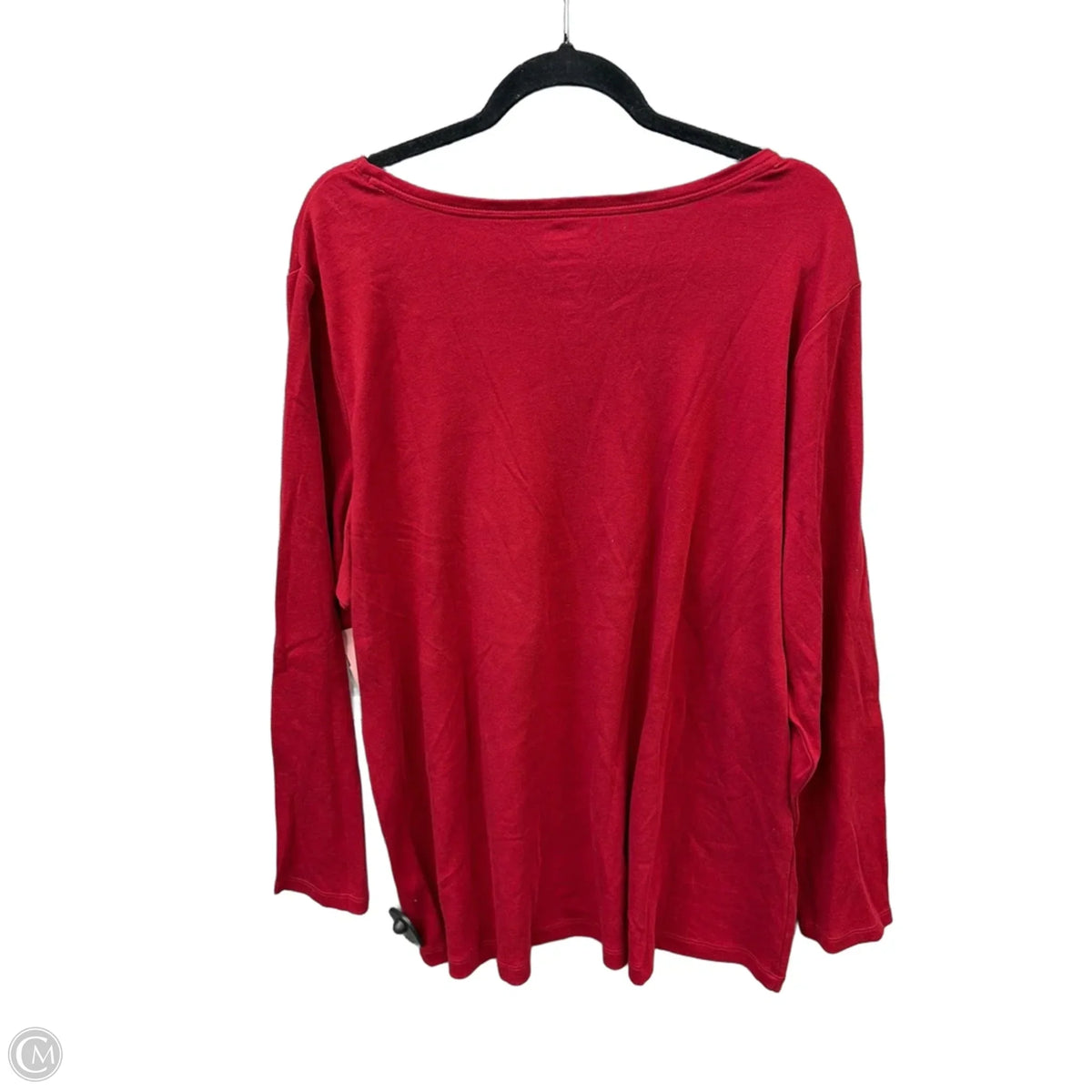 Top Long Sleeve By Croft And Barrow In Red, Size: 2x
