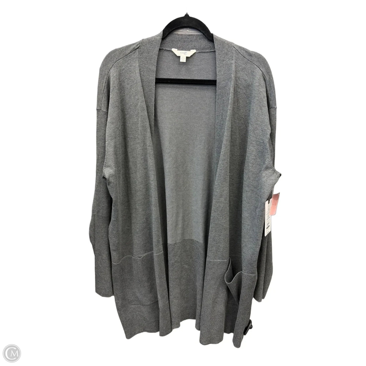 Cardigan By Terra & Sky In Grey, Size: 3x