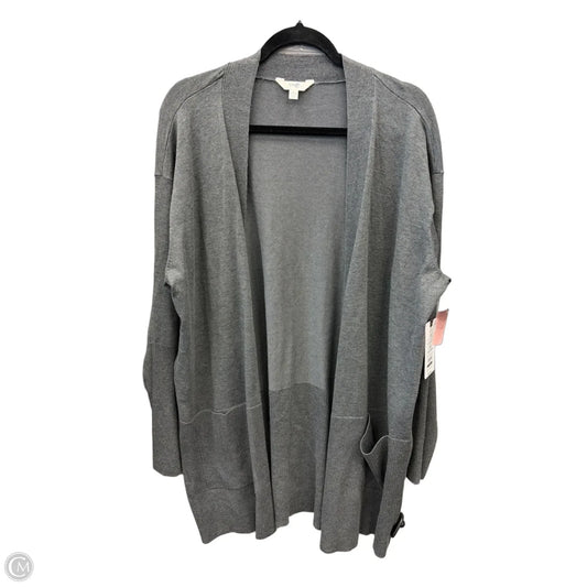 Cardigan By Terra & Sky In Grey, Size: 3x