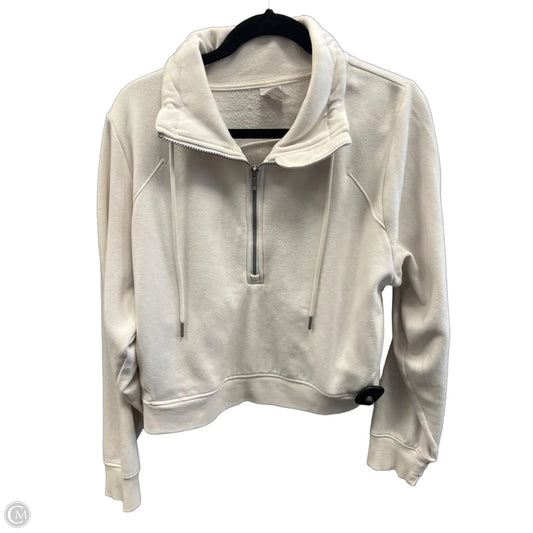 Athletic Sweatshirt Collar By All In Motion In Cream, Size: L