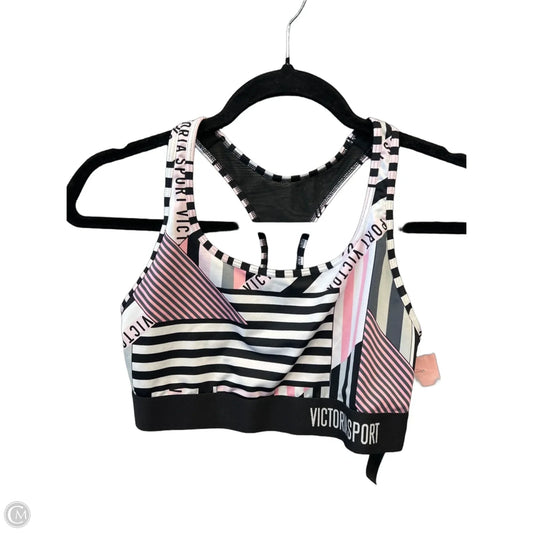 Athletic Bra By Victorias Secret In Black & White, Size: M