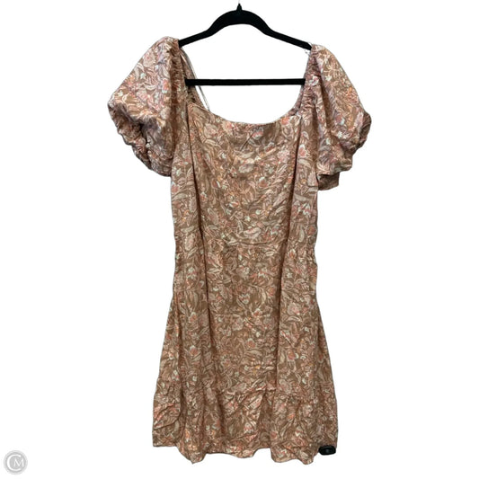 Dress Casual Midi By Lucky Brand In Floral Print, Size: Xl