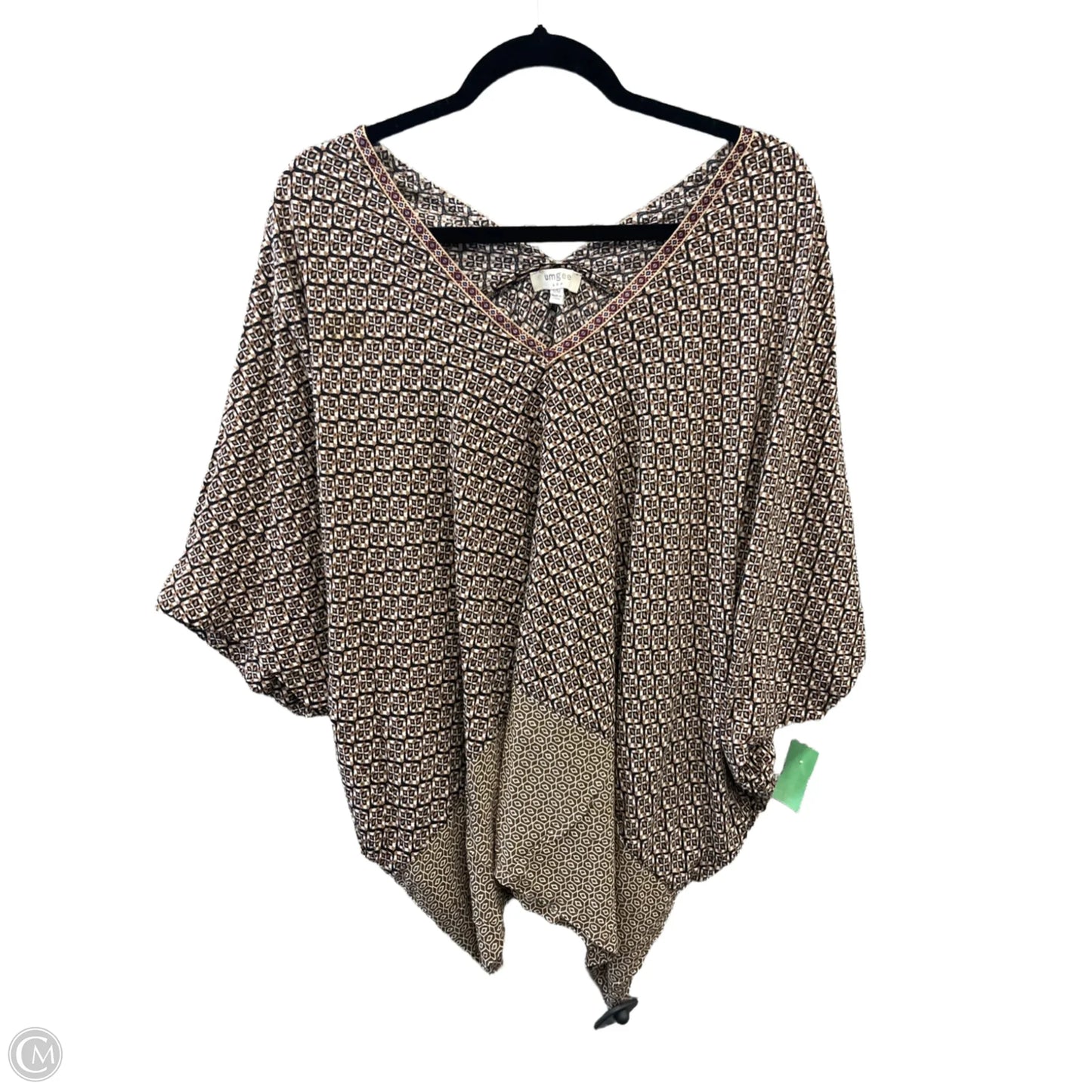 Top Short Sleeve By Umgee In Brown, Size: S