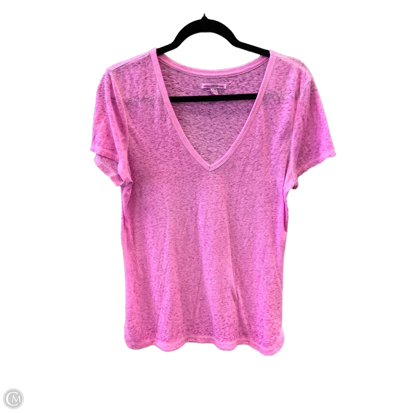 Top Short Sleeve By American Eagle In Pink, Size: Xl