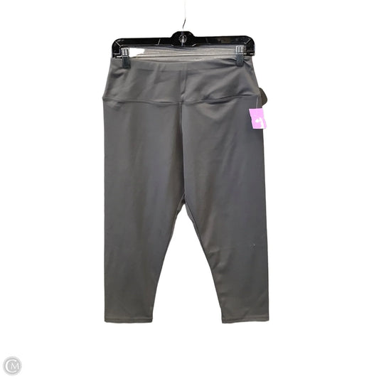 Athletic Capris By Clothes Mentor In Grey, Size: Xxl