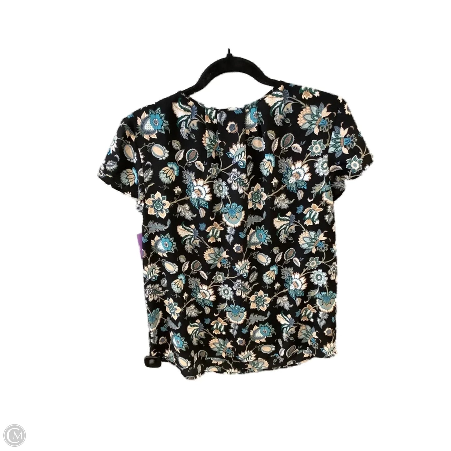 Top Short Sleeve By Ann Taylor In Black, Size: M