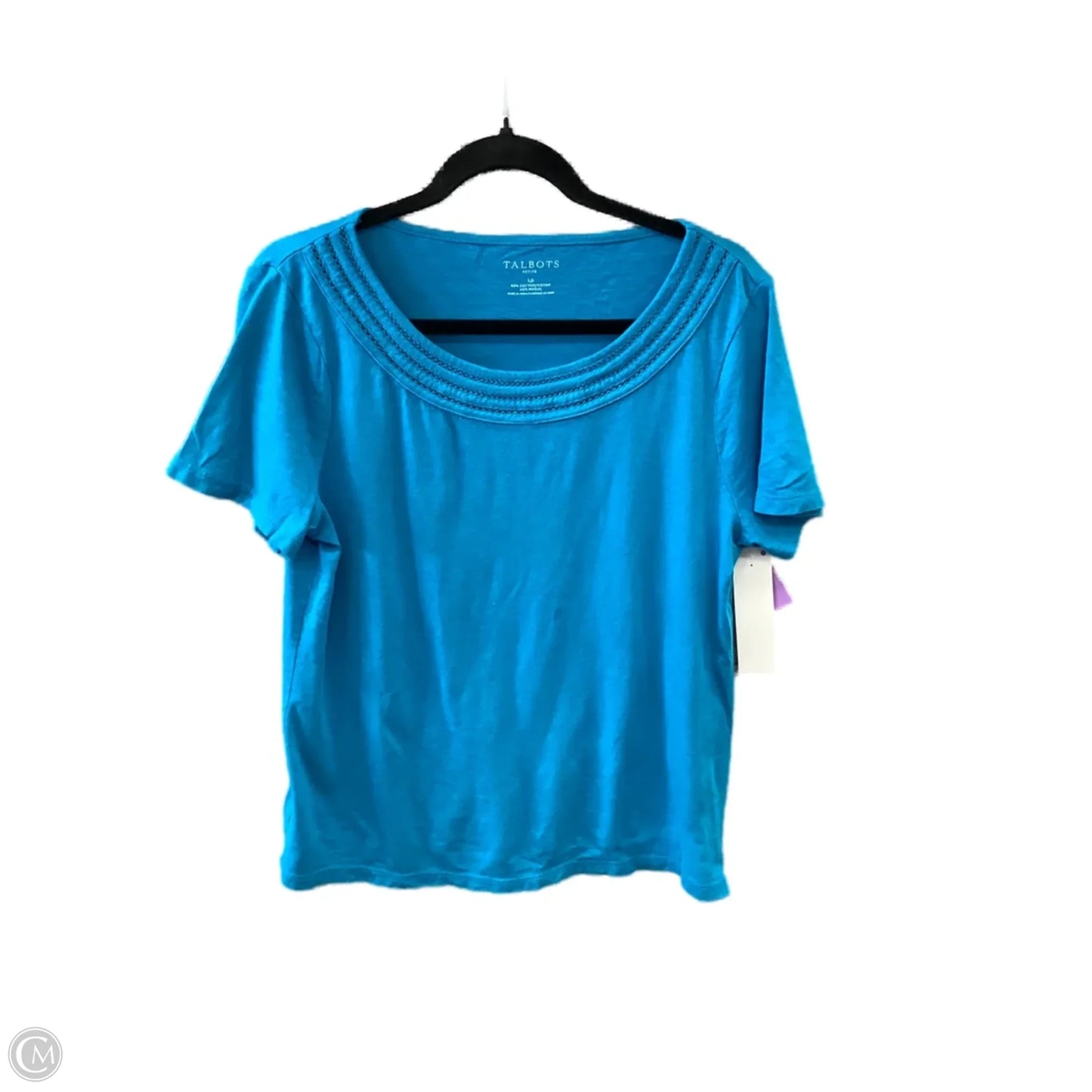 Top Short Sleeve By Talbots In Blue, Size: Lp