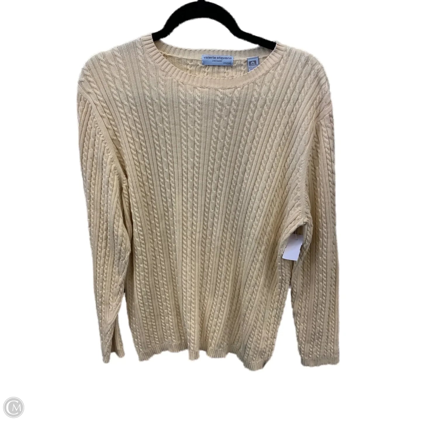 Sweater By Valerie Stevens In Yellow, Size: 1x