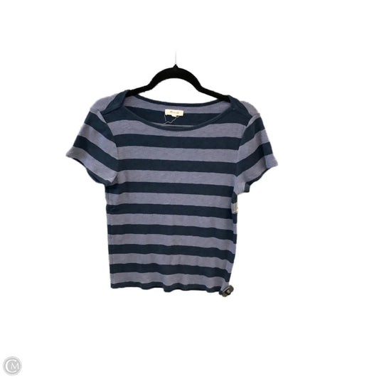 Top Short Sleeve By Madewell In Striped Pattern, Size: L