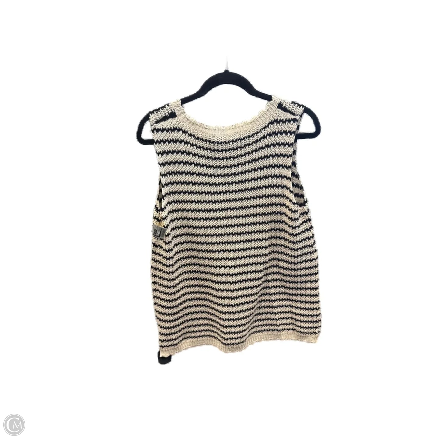 Vest Sweater By Doe & Rae In Striped Pattern, Size: M
