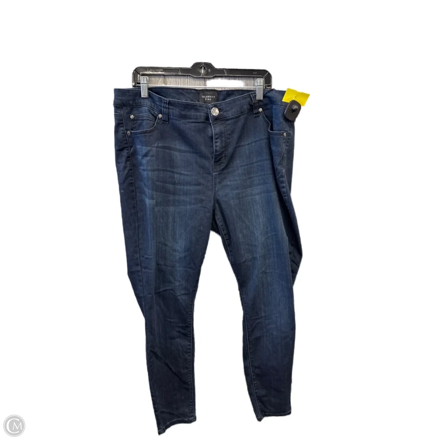 Jeans Skinny By Celebrity Pink In Blue Denim, Size: 20