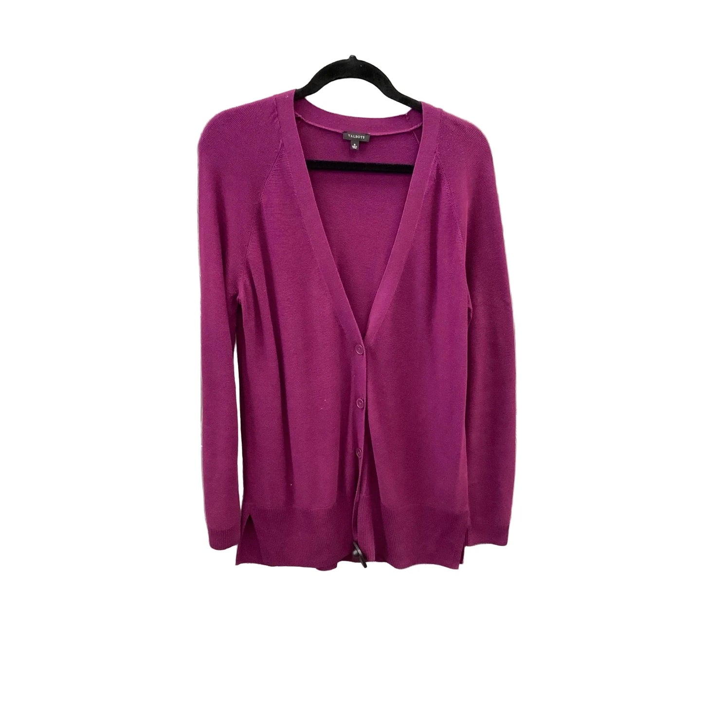 Sweater Cardigan By Talbots In Purple, Size: M