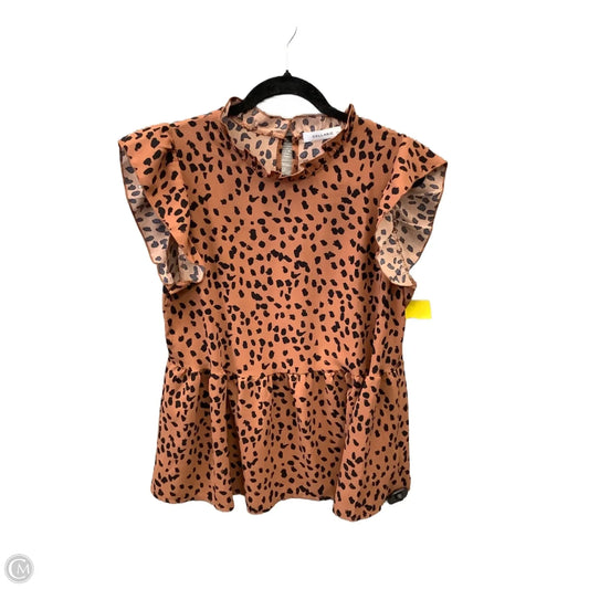 Top Short Sleeve By Clothes Mentor In Animal Print, Size: 2x