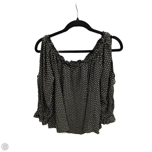Top 3/4 Sleeve By American Eagle In Black, Size: M