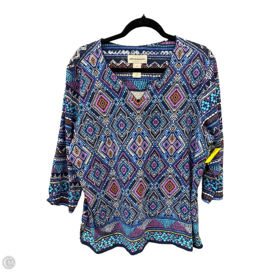 Top Long Sleeve By Alfred Dunner In Blue, Size: Xl