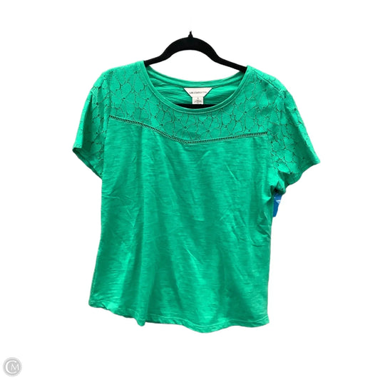 Top Short Sleeve By Liz Claiborne In Green, Size: M