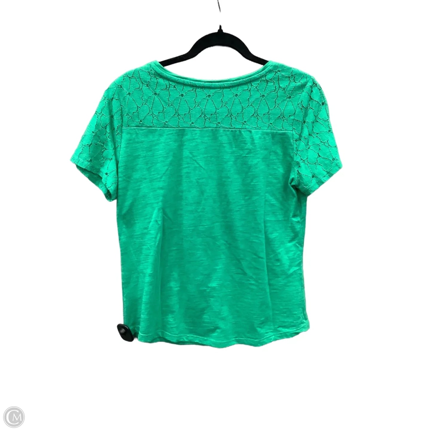 Top Short Sleeve By Liz Claiborne In Green, Size: M